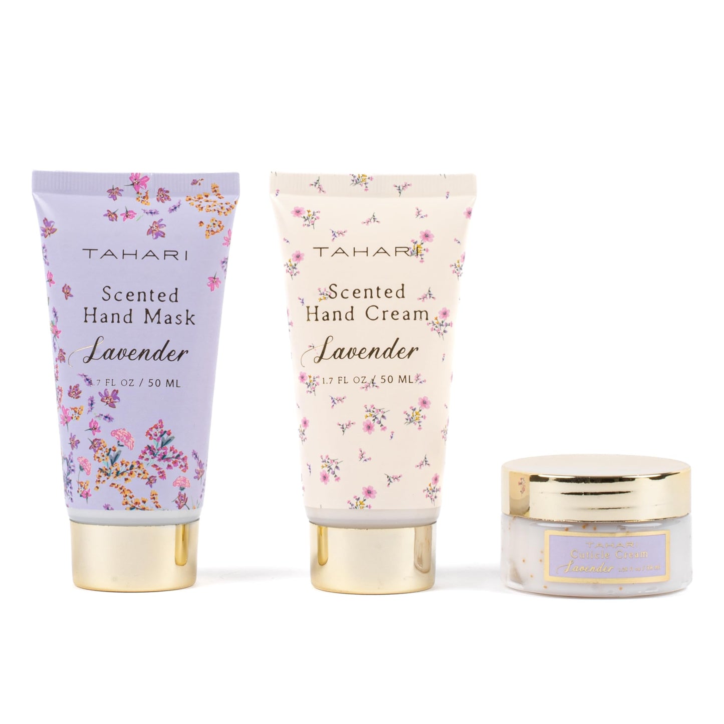 Tahari Hand Lotion Gift Set for Women, Lavender Spa Set, Hand Cream Kit for Women Gift Set Includes Hand Cream, Hand Mask, Cuticle Scru, Lotion Gift Set for Women, Birthday Gifts For Women - (Floral)