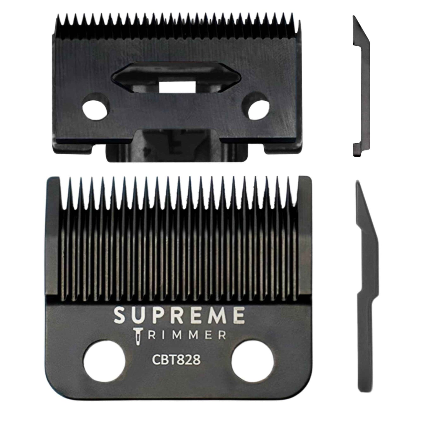 Supreme Trimmer DLC Coated Steel Replacement Blade CBT828 | Taper Blade for Hair Clippers | Black