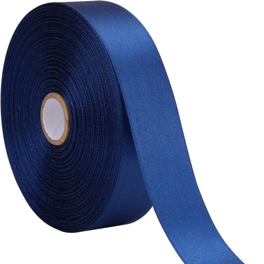 Nsilu Ribbon for Gift Wrapping 50 Yards Perfect Wedding Party Wreath Sewing DIY Hair Accessories Decoration Floral Hair Balloons Other Projects (Deep Blue, 1 inch)