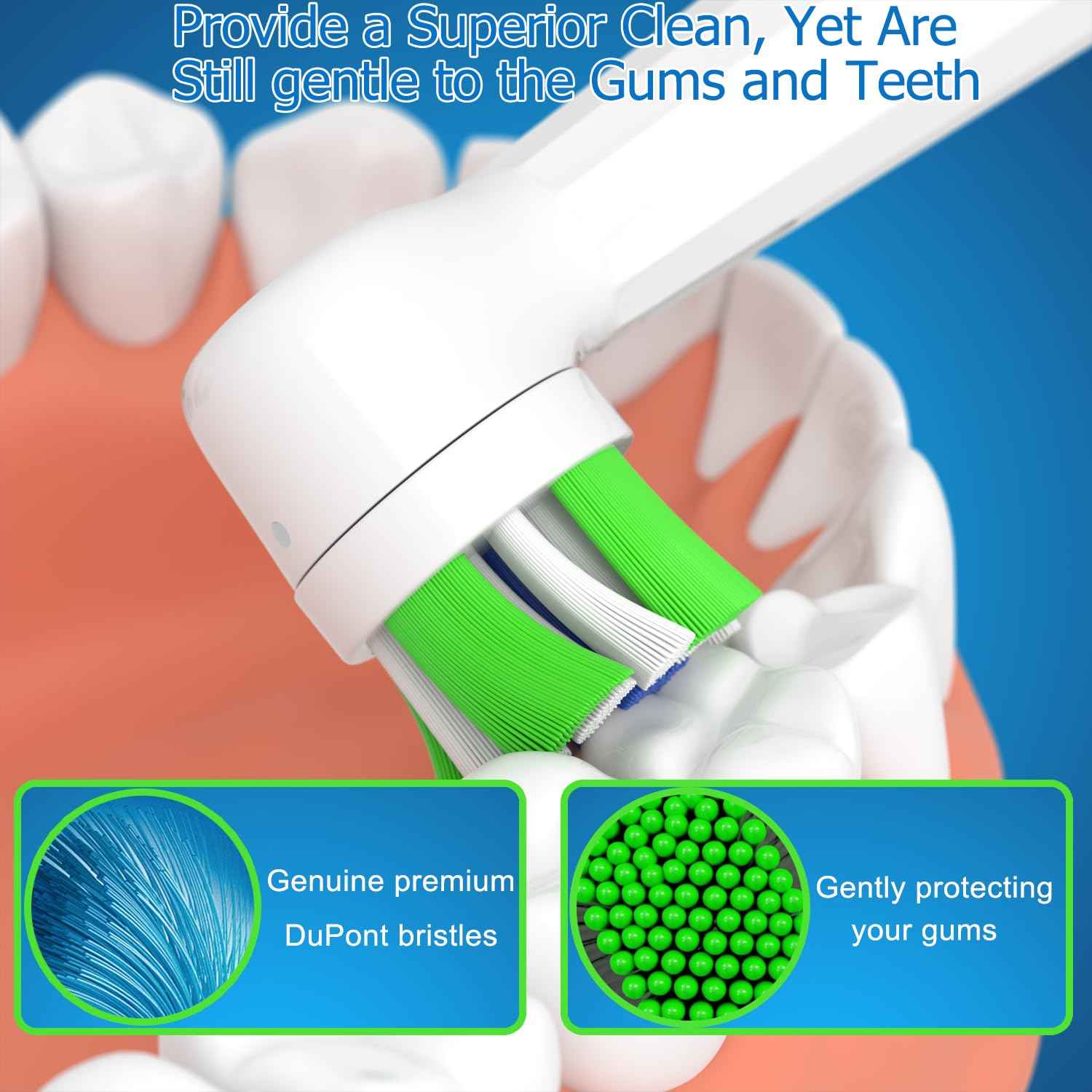 iO Replacement Heads Compatible with Oral B iO Electric Toothbrush, Toothbrush Head for Oral b iO 2 3 4 5 6 7 8 9 10 Series (8 White)