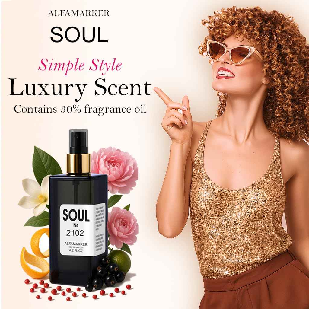 ALFAMARKER SOUL № 2601 Ephiria – Perfume for Women | Long Lasting Eau de Parfum Spray 4.0 Fl Oz / 120ml | Boutique-Inspired Oriental Floral Women’s Fragrance