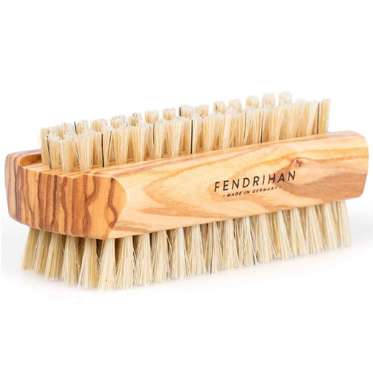Fendrihan Dual Sided Olivewood Nail Brush with Pure Boar Bristles 3.7" (Made in Germany)