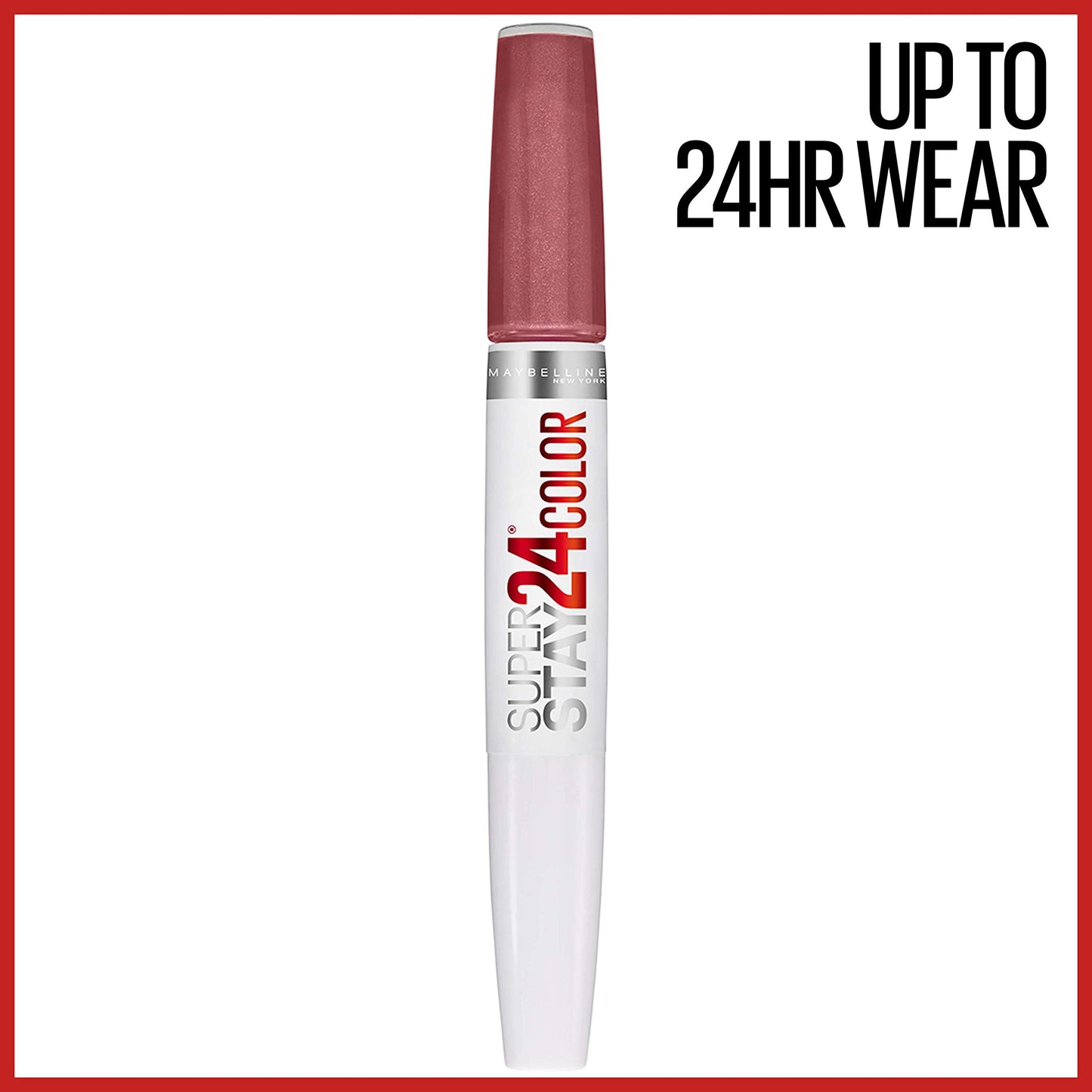 Maybelline Super Stay 24, 2-Step Liquid Lipstick Makeup, Long Lasting Highly Pigmented Color with Moisturizing Balm, Forever Chestnut, Brown, 1 Count