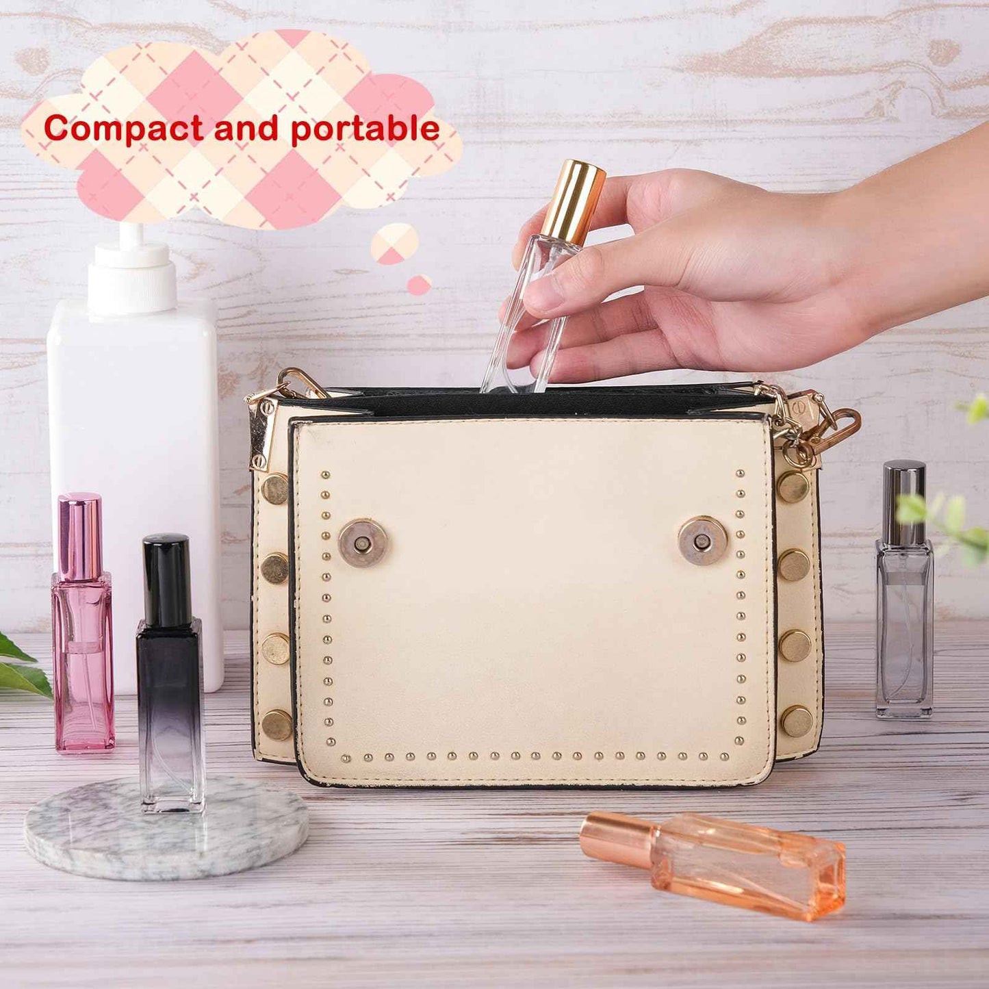 RAMFIYN 20ml Set of 5 Travel Perfume Bottle Refillable Perfume Bottle Travel Cologne Sprayer Mini Perfume Bottle Small Perfume Spray Bottle