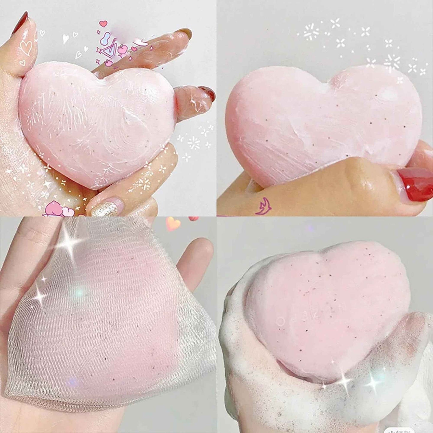 Pelican Soap Natural Bar Soap with Citric Acid, Aloe Extract & Jojoba Seed Oil, Exfoliating Bar Soap for Women & Men, Dead Skin Removal & Pore Firming, Japanese Skincare Peach Scent, 2.8 oz 3 EA