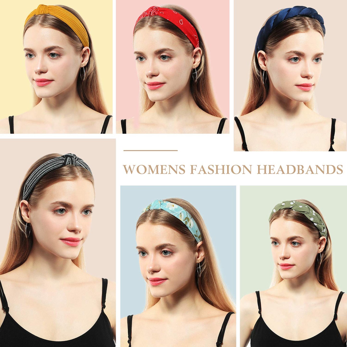 Gloppie Headbands for Women Skincare Makeup Headbands Fashion Hair Accessories Spa Hairbands 3 Pack