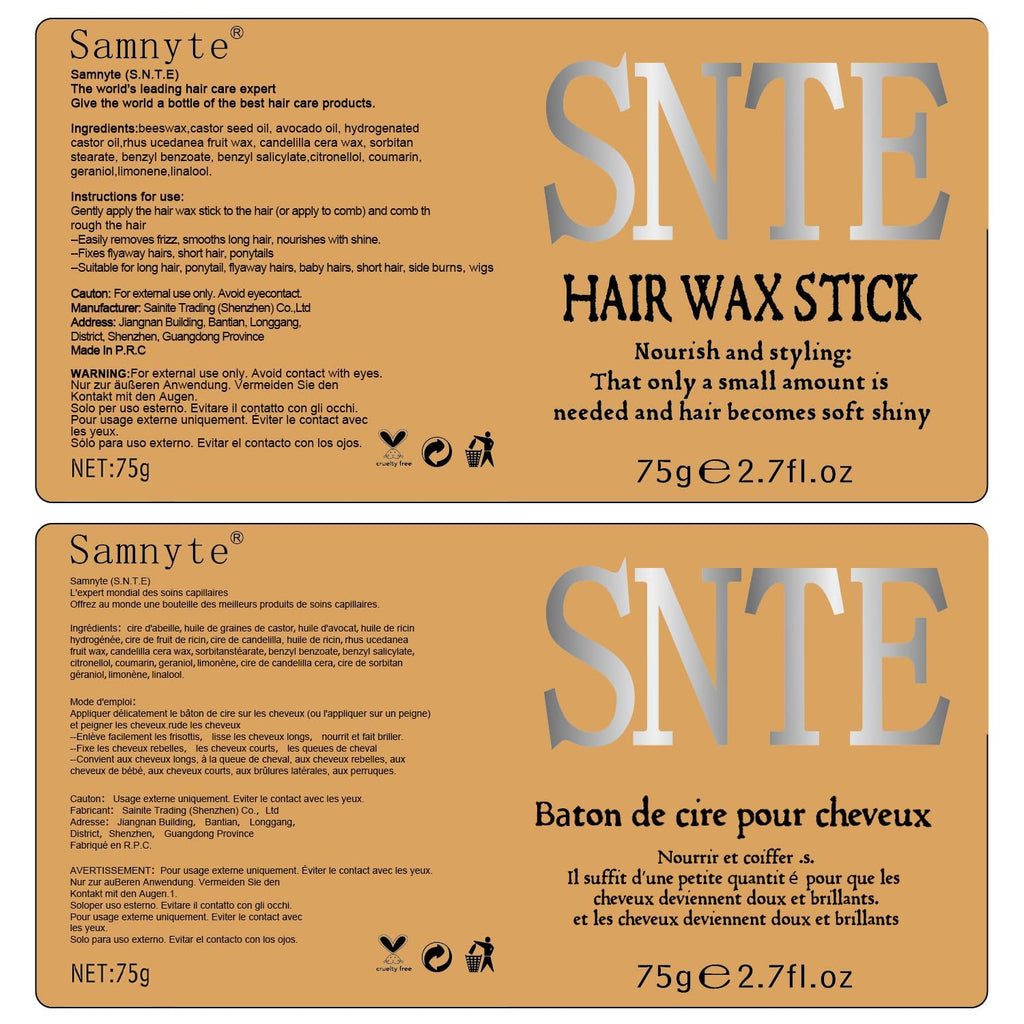 Slick Back Hair Brush Set: Hair Wax, Edge Brush, Rat Tail Comb, Bristle Brush, Hair Bun Accessories, Smoothing Brush for Women & Kids