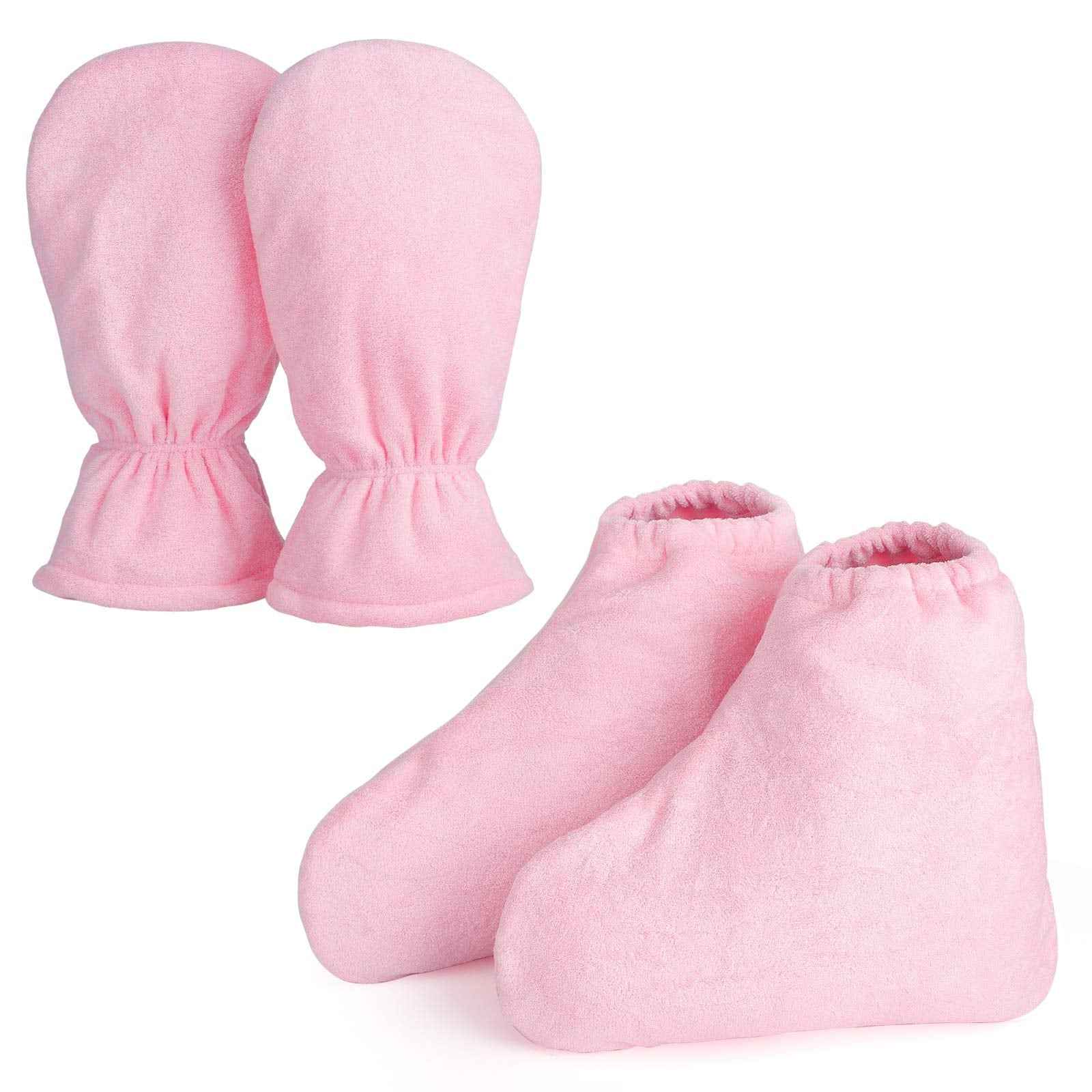 Paraffin Wax Gloves for Hand and Feet, Segbeauty Thick Paraffin Heated SPA Mittens Foot Liners, Gloves & Socks for Hot Wax Hand thera-py Thermal treat-ment Wax Warmer Paraffin Wax Machine Pink