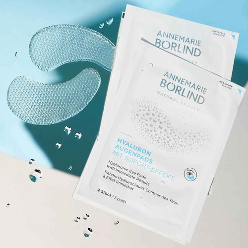 ANNEMARIE BÖRLIND Hyaluronic Acid Under Eye Mask – Vegan Eye Patches for Puffy Eyes with Tremella and Konjac Root– Remove Under Eye Bags Instantly – Cruelty-free Gel Eye Patch – 6 Pairs
