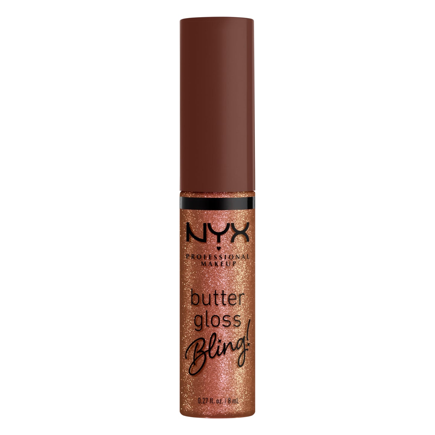 NYX PROFESSIONAL MAKEUP Butter Gloss Bling Lip Gloss, Non Sticky and Shiny Vegan Lip Makeup - Hustla