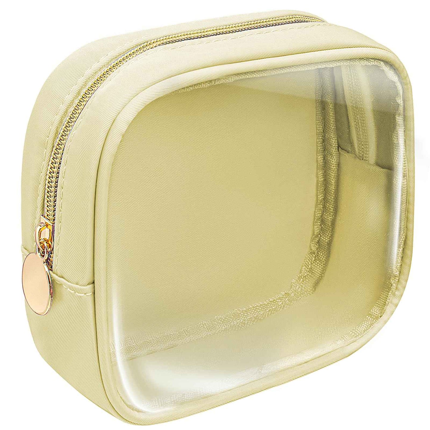KOTORA Clear Makeup Bag Cosmetics Bag Mini Small Pouch Purse TSA Approved Toiletry Bags Zipper Pink Cute Pouches Make Up Travel Toiletry Car Accessories Essentials for Women Girls