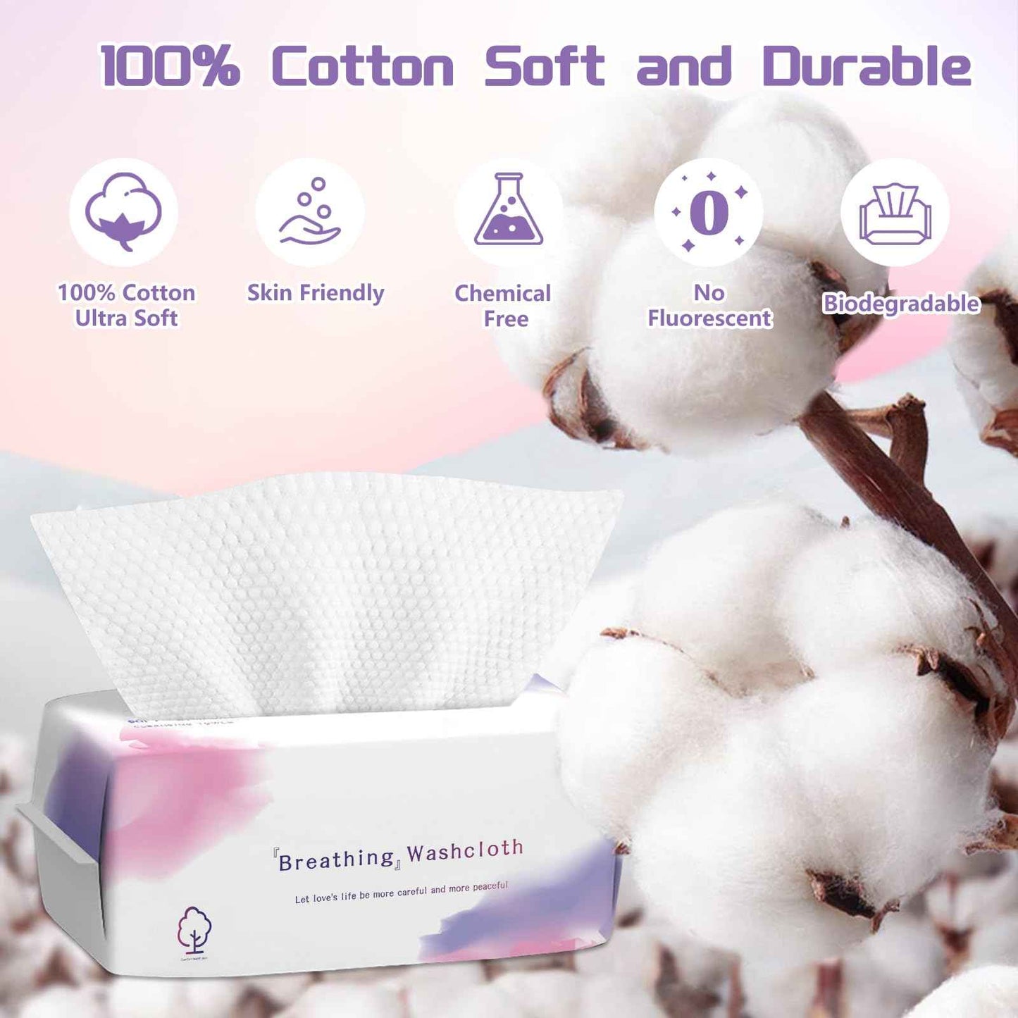 Disposable Face Towel 400 Count, Soft Cotton Face Towels, Dry Wipes Facial Cloths Towelettes for Washing and Drying, Lint Free Facial Tissue for Skincare, Makeup Remover and Cleansing