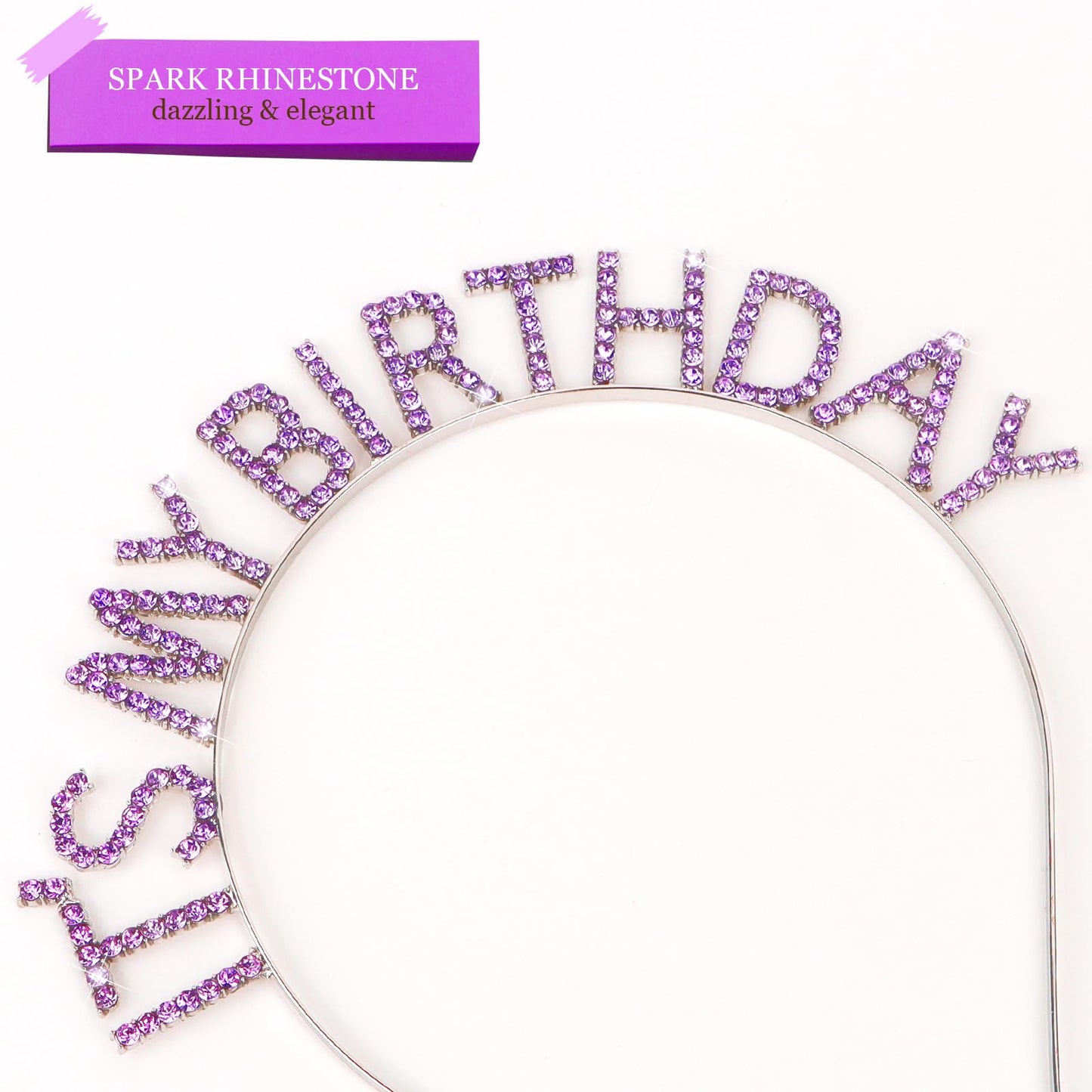 ACO-UINT Purple Birthday Crown for Girls, Cute It's My Birthday Headband Birthday Tiara for Women, Happy Birthday Headband Birthday Decorations Gifts for Women