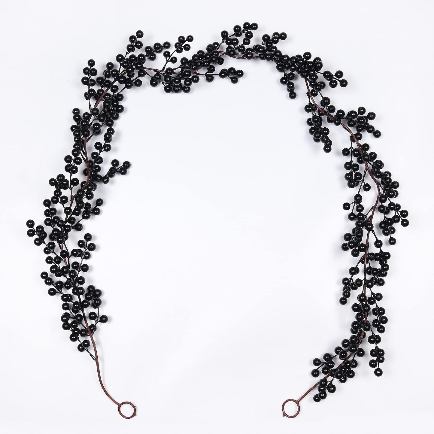 RECUTMS Berry Garland Artificial Black Berry Garland 6.23FT Garland with Bendable Stems for Christmas Halloween Holiday Fireplace Stairs Table Decor