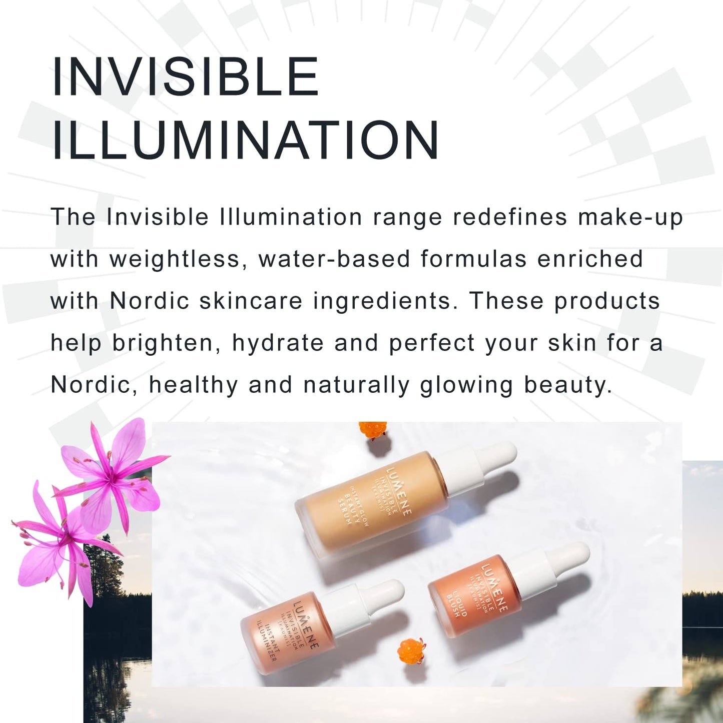 Lumene Invisible Illumination [Kaunis] Instant Glow Skin Tint - Buildable Skin Tint Foundation with a Natural, Radiant Finish - Hydrates + Brightens Dull, Dry Skin - Universal Medium (30ml)