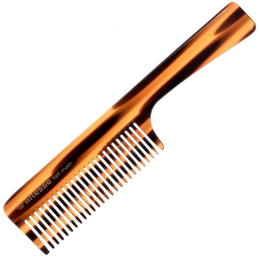 Altesse 11061 Wide Tooth Comb Detangler and Curl Defining Comb for Women, Hair Detangler Combs for Women with Comfortable Handle, All Wide Teeth Acetate Detangling Comb Handmade in France