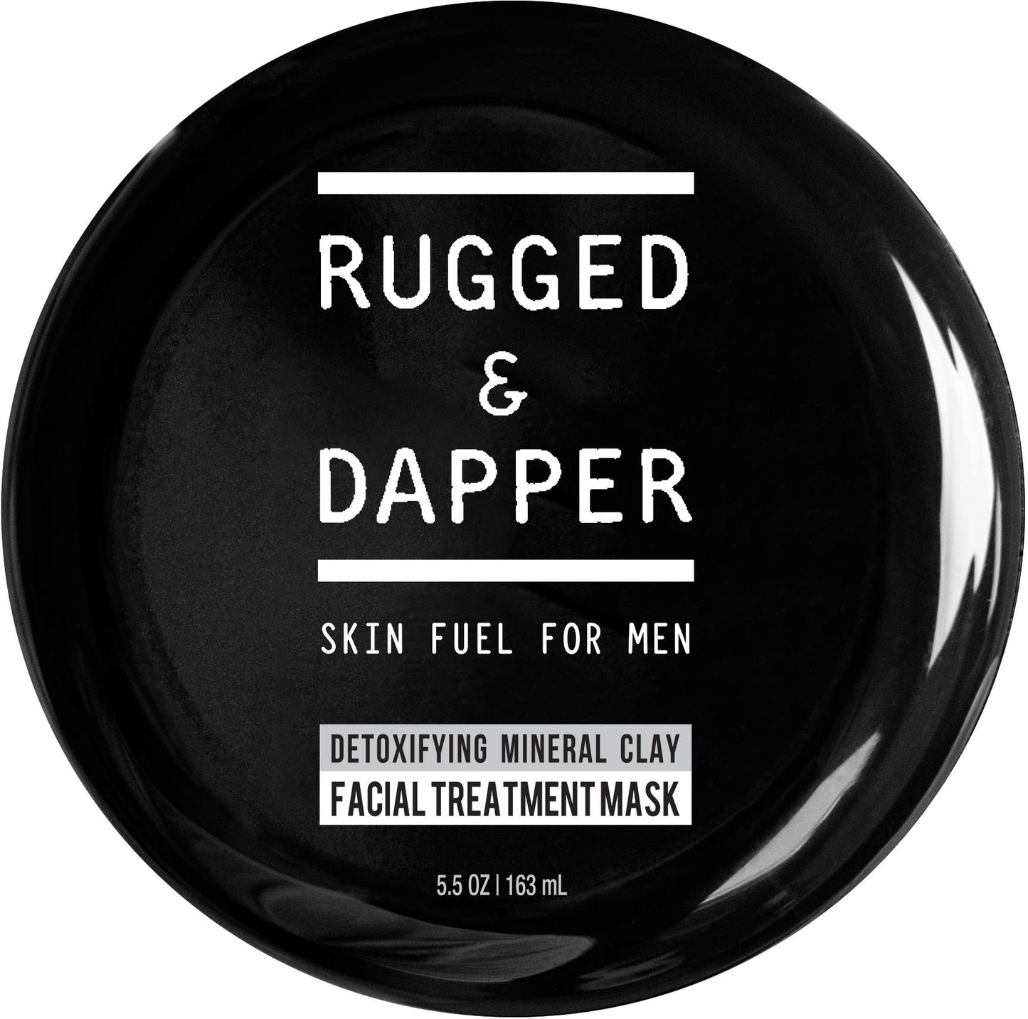 RUGGED & DAPPER Detox Mineral Clay Facial Mask | Natural Acne & Age Defense Treatment for Men- 5.5 Oz