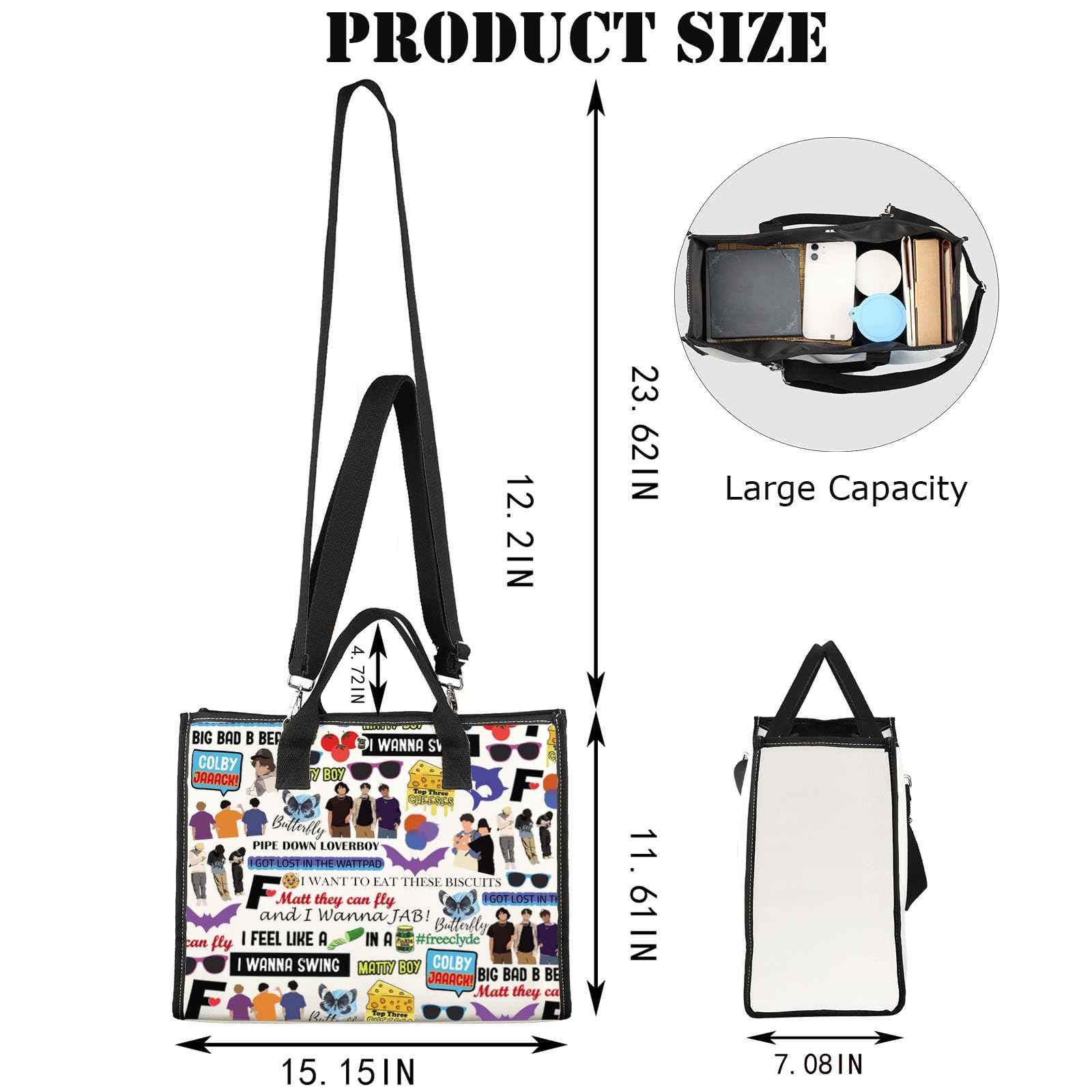 JNIAP Channel Video Makeup Bag Channel Video Gifts Team Orange Purple Blue Gifts Channel Video Merchandise(wanna swing Tote)