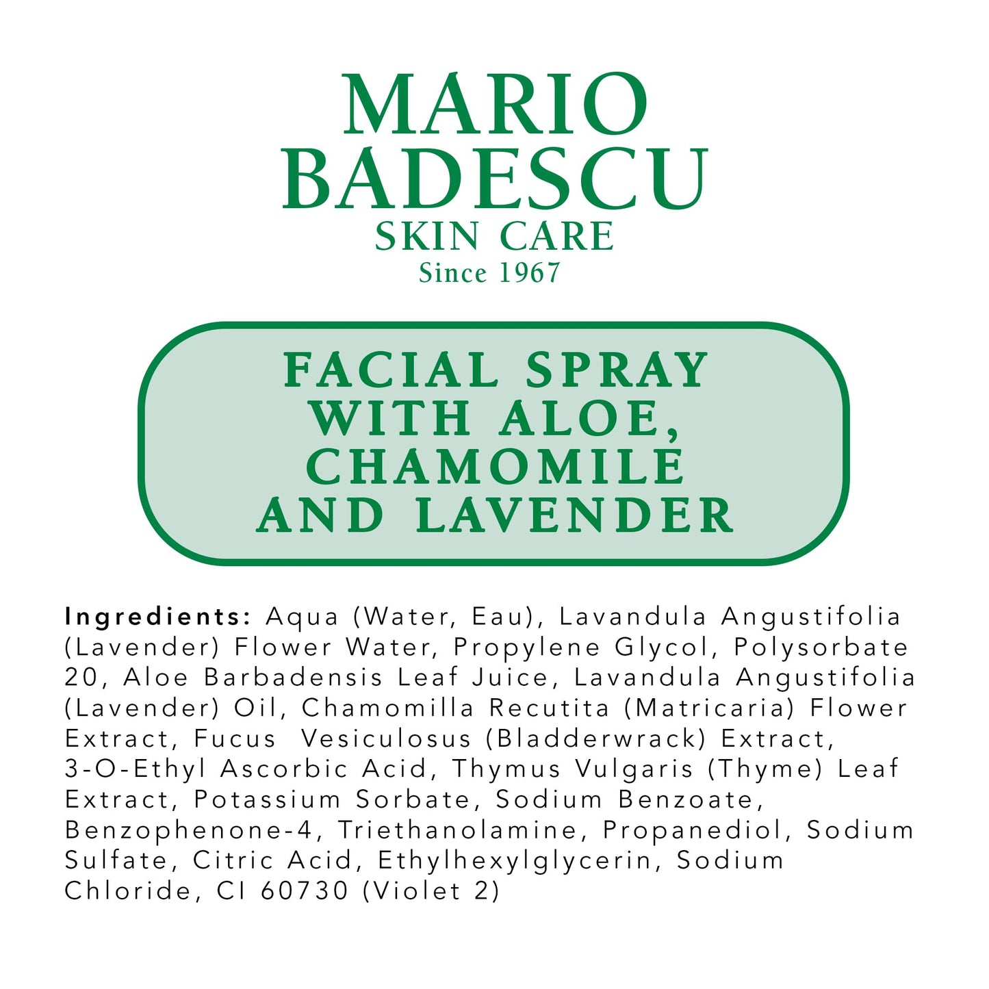 Mario Badescu Facial Spray with Aloe, Chamomile and Lavender for All Skin Types | Face Mist That Hydrates and Restores Balance & Brightness | 4 FL OZ & 2 FL OZ Combo