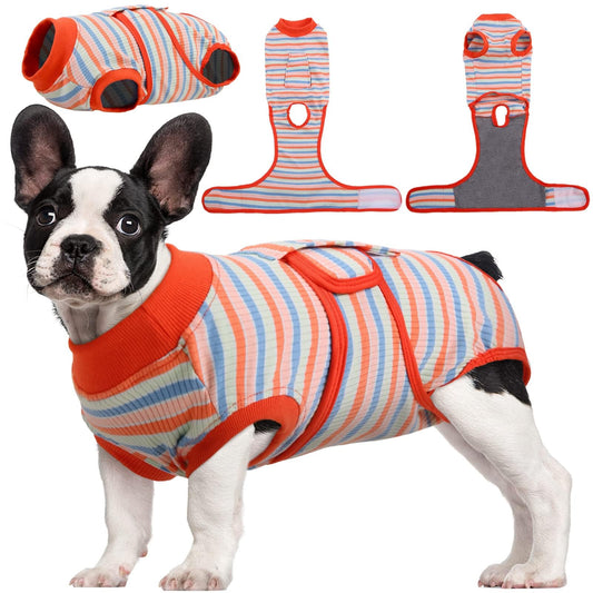 Kuoser Recovery Suit for Dogs Cats After Surgery, Professional Pet Recovery Shirt Dog Abdominal Wounds Bandages, Substitute E-Collar & Cone,Prevent Licking Dog Onesies Pet Surgery Recovery Suit