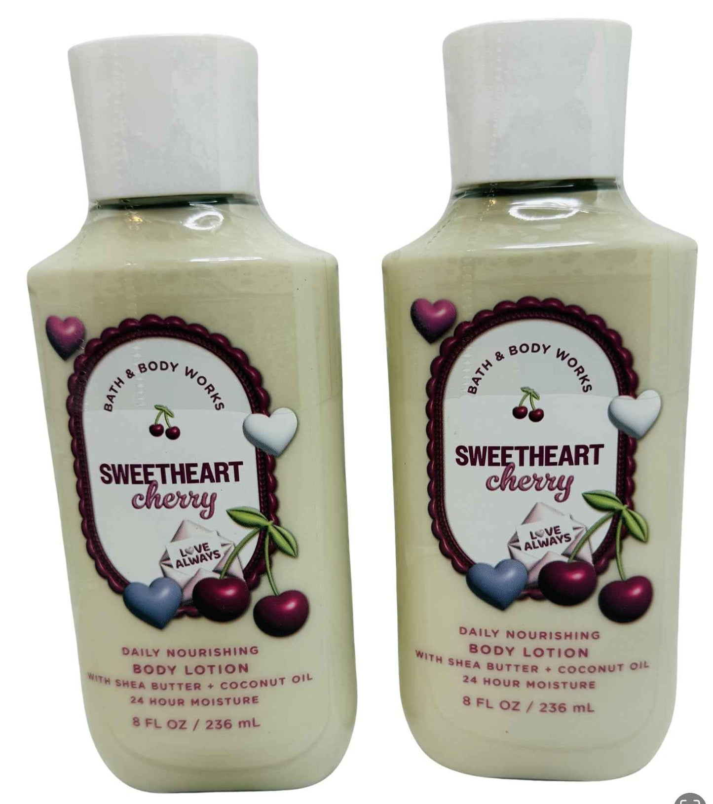 Bath & Body Works Sweetheart Cherry Body Lotion 8 Ounces Each Pack of 2
