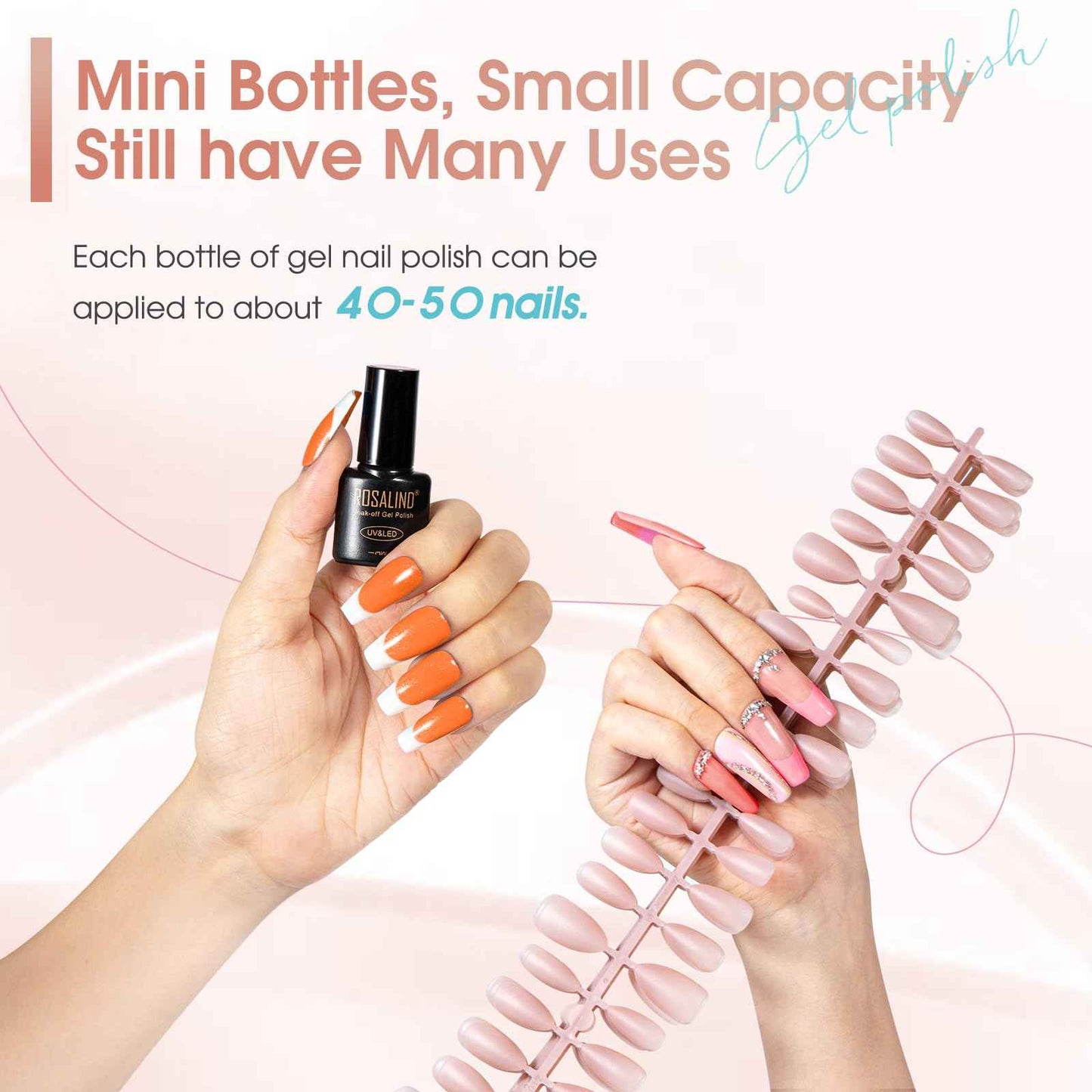 ROSALIND 30PCS Gel Nail Polish Set with Base Glossy Matte and Glitter Top Coat Gel Polish, Green Pink Fall Winter Gel Nail Set Soak Off Gel Polish Set