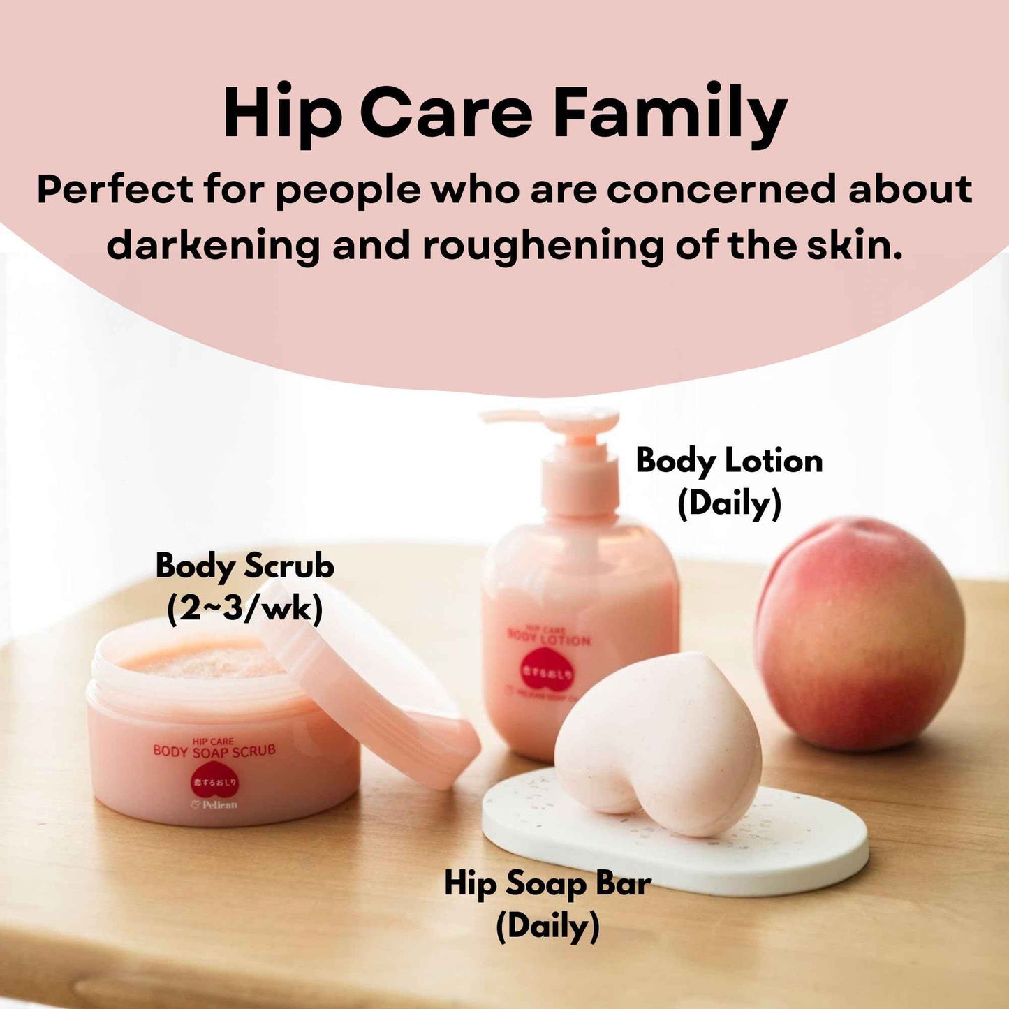 Pelican Soap Natural Bar Soap with Citric Acid, Aloe Extract & Jojoba Seed Oil, Exfoliating Bar Soap for Women & Men, Dead Skin Removal & Pore Firming, Japanese Skincare Peach Scent, 2.8 oz 3 EA