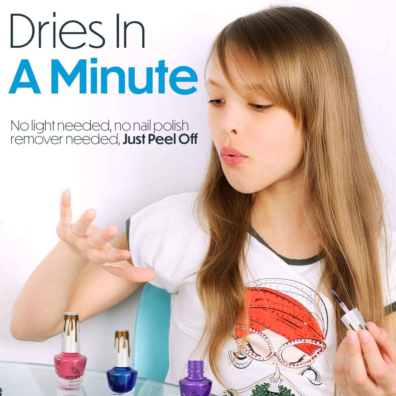 Toysical Nail Art Kit for Girls - Girls Nail Polish Sets for Kids or Tweens - Non Toxic Nail Gift Set - Top Birthday Gift for Ages 6, 7, 8, 9, 10, 11, 12 Year Old Children or Pre-Teen Girls