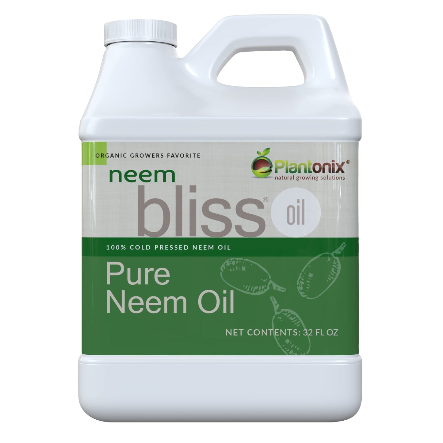 Neem Bliss (32 Fl Oz) - Pure Neem Oil Concentrate - 100% Cold Pressed Neem Oil - All-Natural Neem Oil Concentrate - Pure Neem Oil Extract - Unrefined Neem Oil for Hair - Neem Seed Oil Concentrate