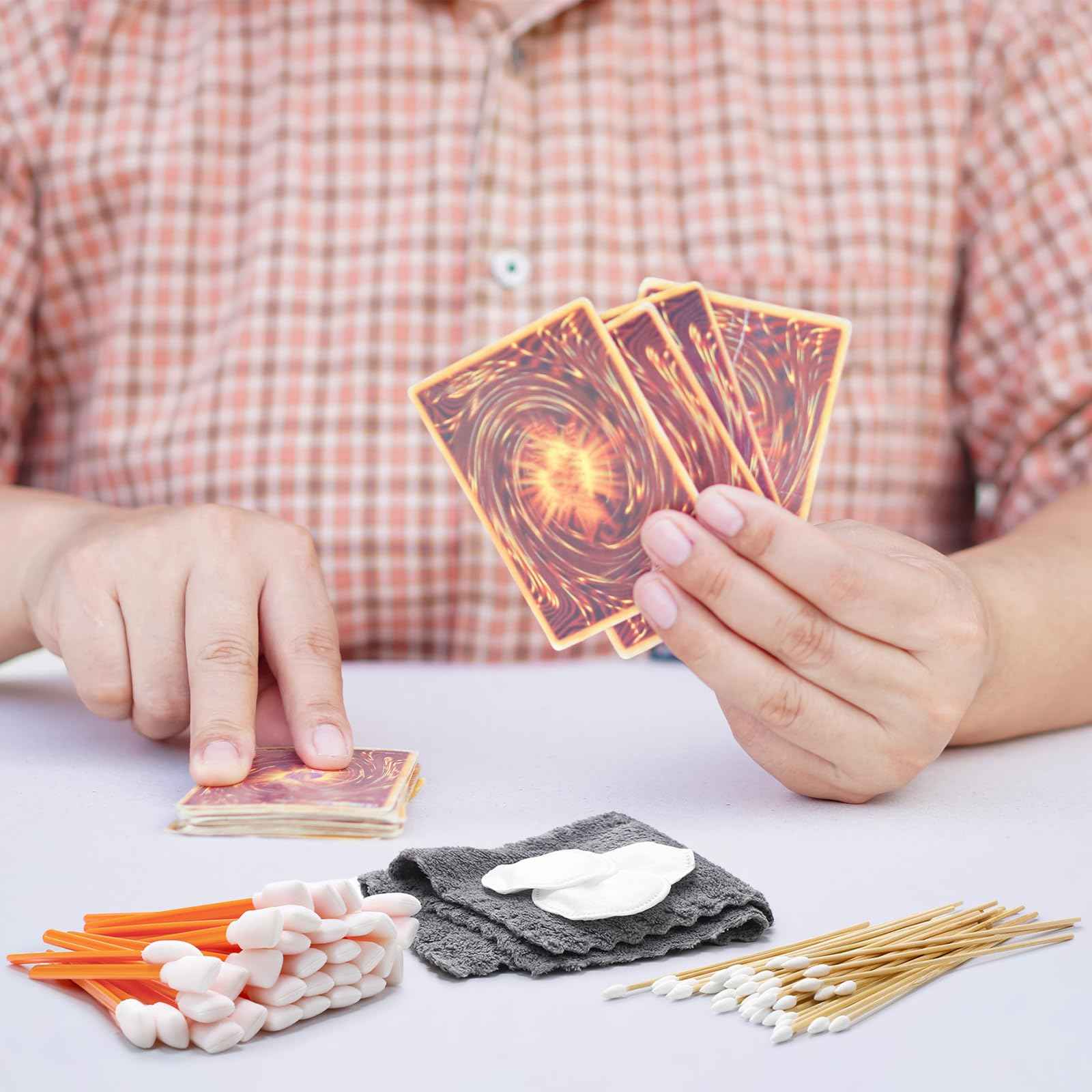 Dansib 603 Pcs Trading Card Care Cleaning Kit Grading Sports Card Cleaning Tool Accessory Kit for TCG Scratch Repair Surface Care