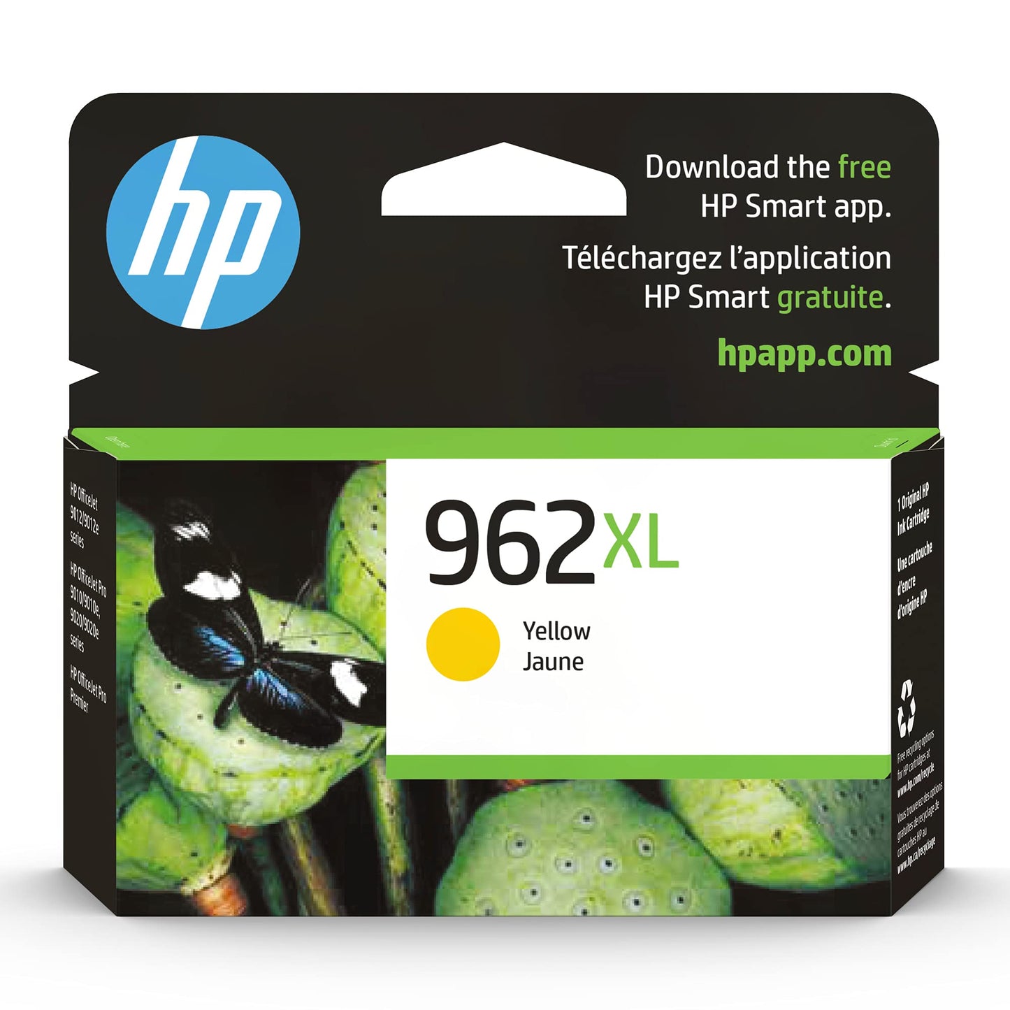 HP 962XL Yellow High-yield Ink Cartridge | Works with HP OfficeJet 9010 Series, HP OfficeJet Pro 9010, 9020 Series | Eligible for Instant Ink | 3JA02AN