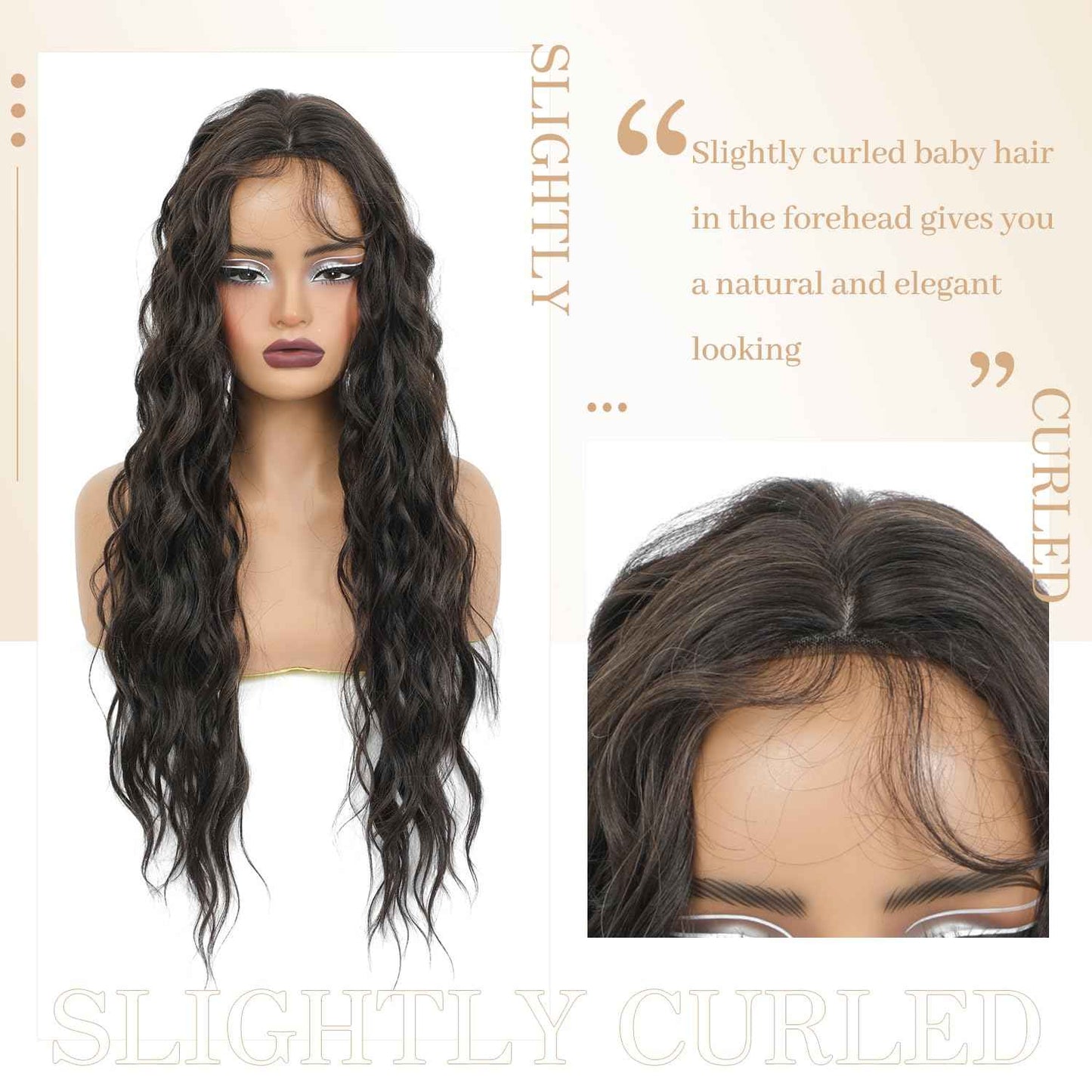 UDU Long Curly Hair Topper for Women with Thinning Hair – Natural Look, Lightweight Clip-In Hairpiece, Full Coverage and Volume, Easy to Style, Comfortable and Easy to Wear