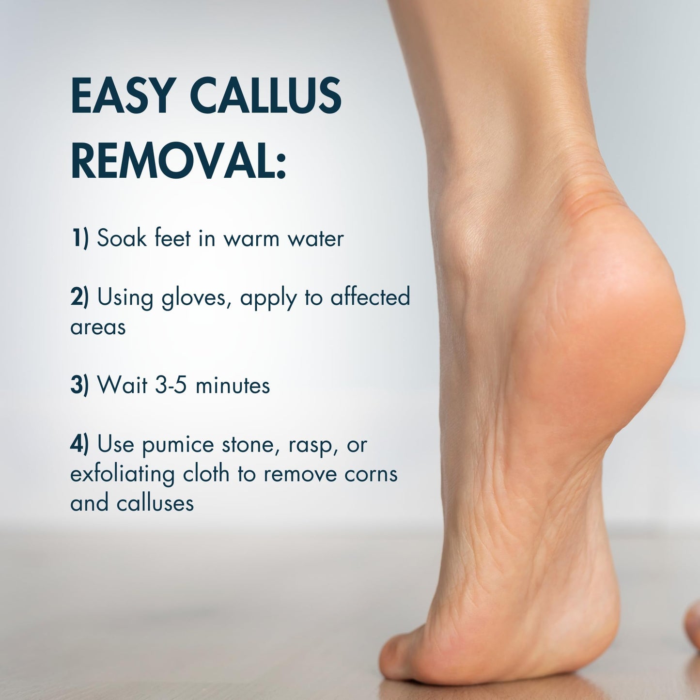 DeEnti Callus Remover for Feet, Extra Strength Foot Callus Remover Gel, 8oz Salon Grade Home Pedicure Supplies for Dry Skin, Cracked Heel, Professional Strength Callus Remover Foot Care, Lemon