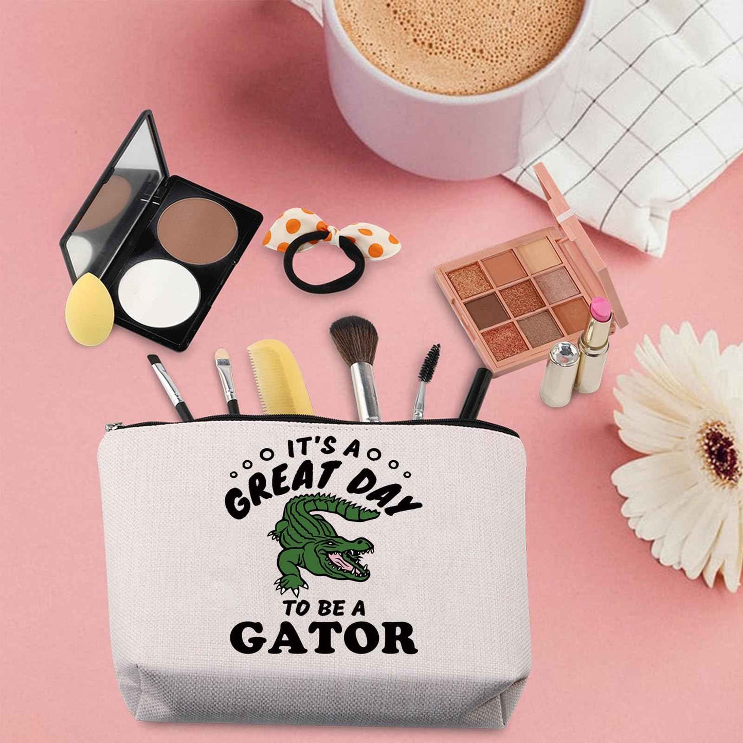 TSOTMO Gator Gift Alligator Gift Gator Cosmetic Bag for Alligator Lovers Animal Lovers Gift Crocodile Zoo Gift