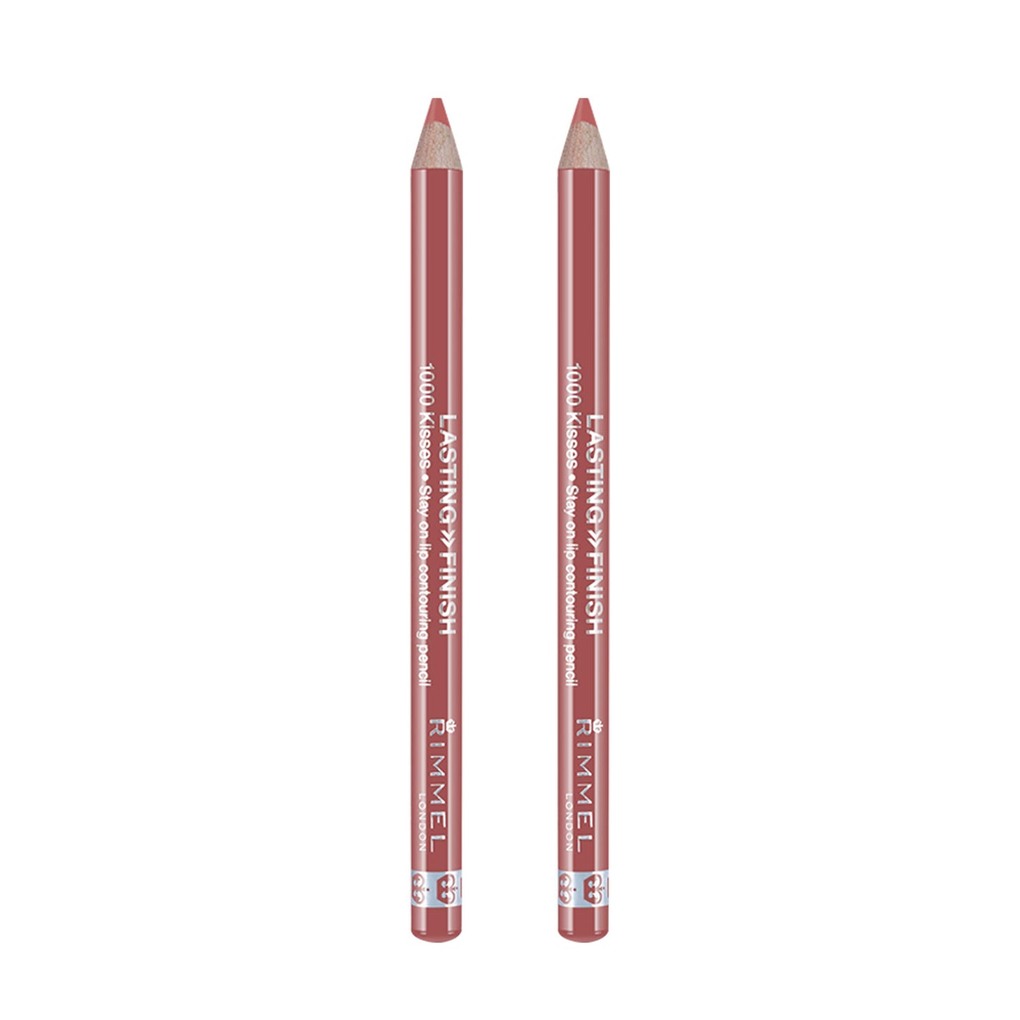 Rimmel, Lasting Finish 1000 Kisses Lip Liner, Blushing Nude 2 Count (Pack of 1)