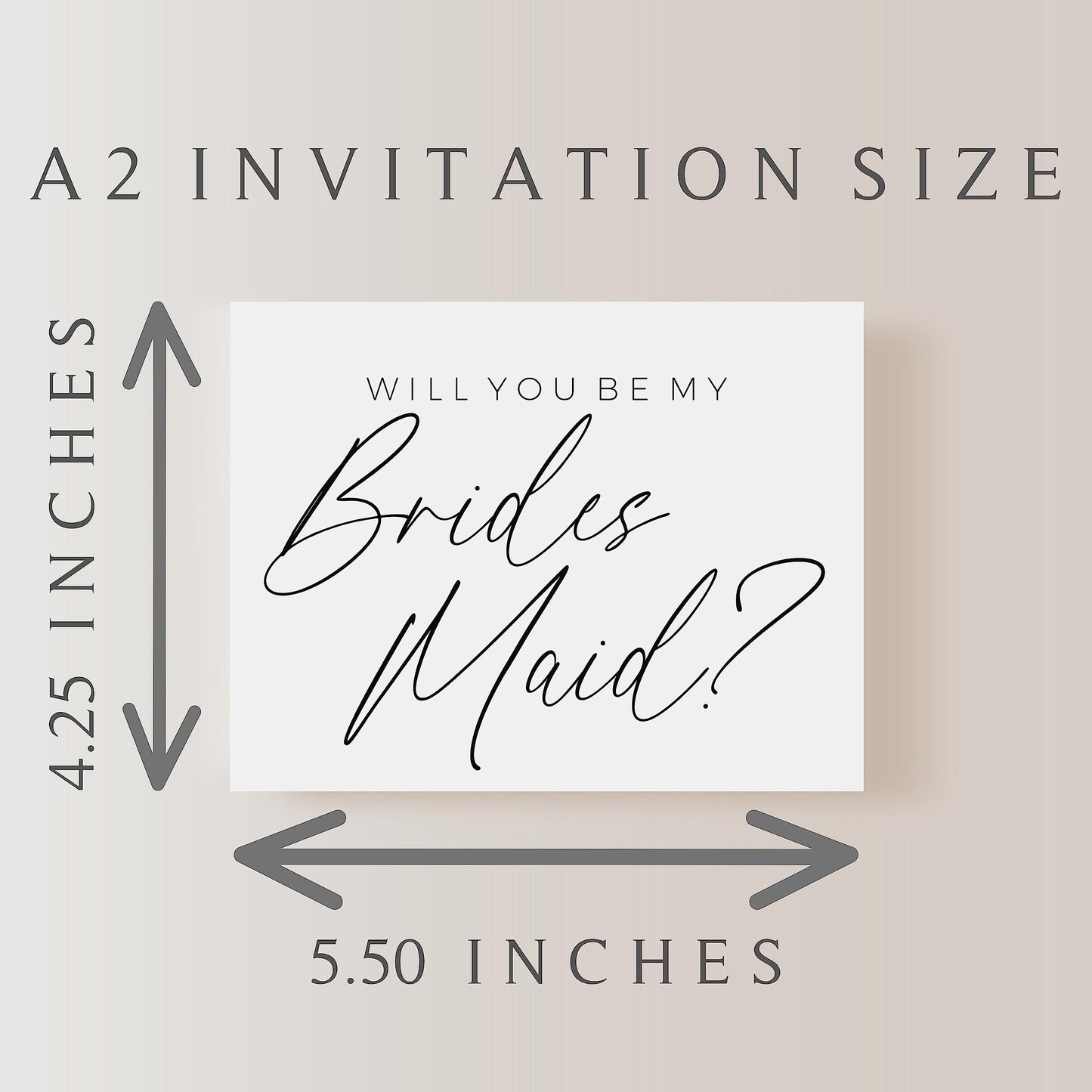 Will You Be My Bridesmaid Card. Will You Be My Maid Of Honor Card. Will You Be My Matron Of Honor Card. (1 CARD, BRIDESMAID)