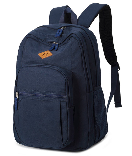 abshoo Classical Basic Womens Travel Backpack For College Men Water Resistant Bookbag (Navy)