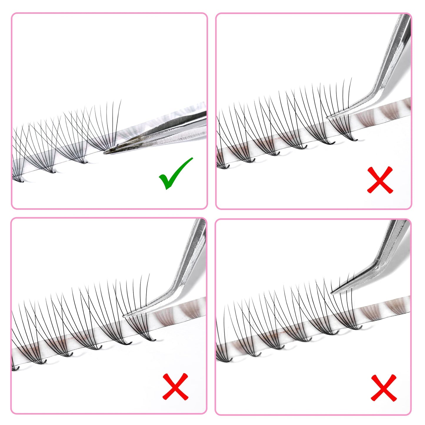 LAVISLASH 500 Ultraspeed Promade Fans Handmade Volume Eyelashes | Ultra Speed Eyelash Extension | 3D To 16D Fans | 0.03/0.05/0.07mm Thickness | C/CC/D Curl | 8-16mm Length(14D-0.05-CC-10mm)