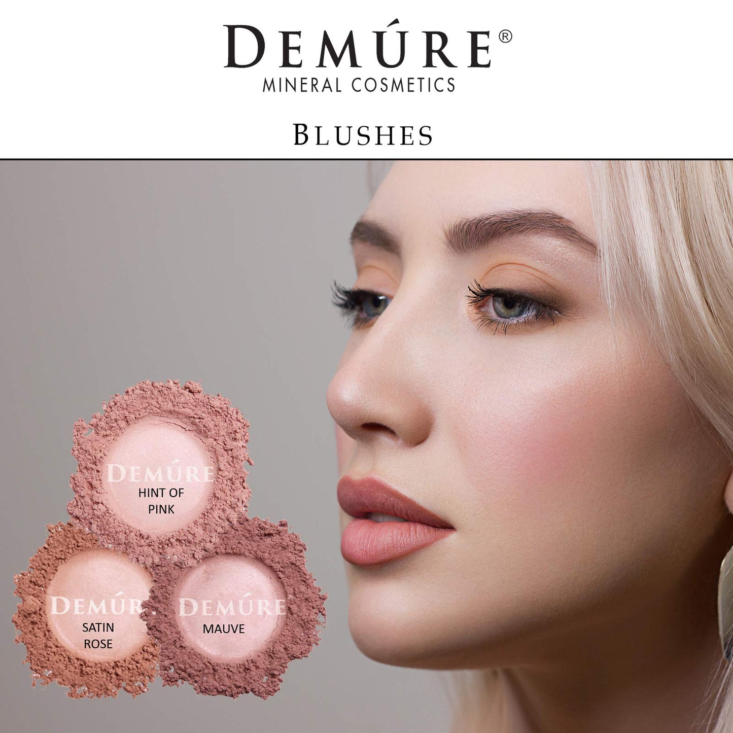 Demure Mineral Blush Makeup (Satin Rose), Loose Powder Makeup, Blush Makeup, Professional Makeup, Cruelty Free Makeup, Blush Powder By Demure