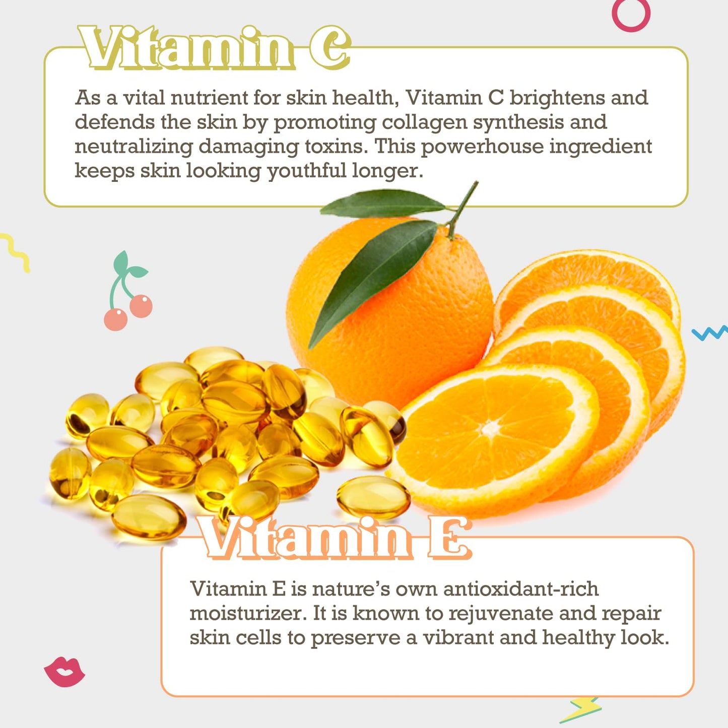 Purifect Bright Vibes Only Vitamin C Facial Serum with Vitamin E Oil, Vitamin C Serum Brightens Young Skin, Prevents Sun Damage, Skin Brightening Serum for Youthful Complexion 30ml