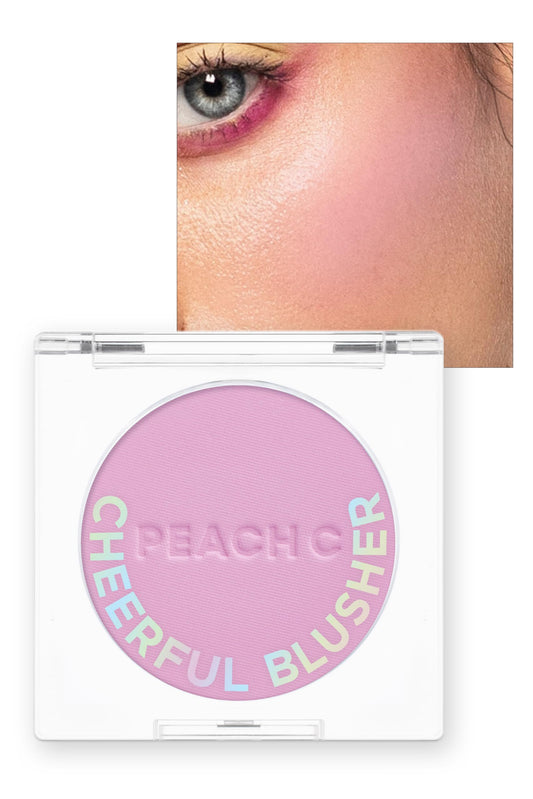 PEACH C Cheerful Blusher | Lavender Purple Blush for Cheeks Powder Makeup | Korean Makeup Creamy Blush Powder | Fine Pigmented Blush | Powder Compact Make Up Blush 0.14 Oz. (05 Mulberryful)