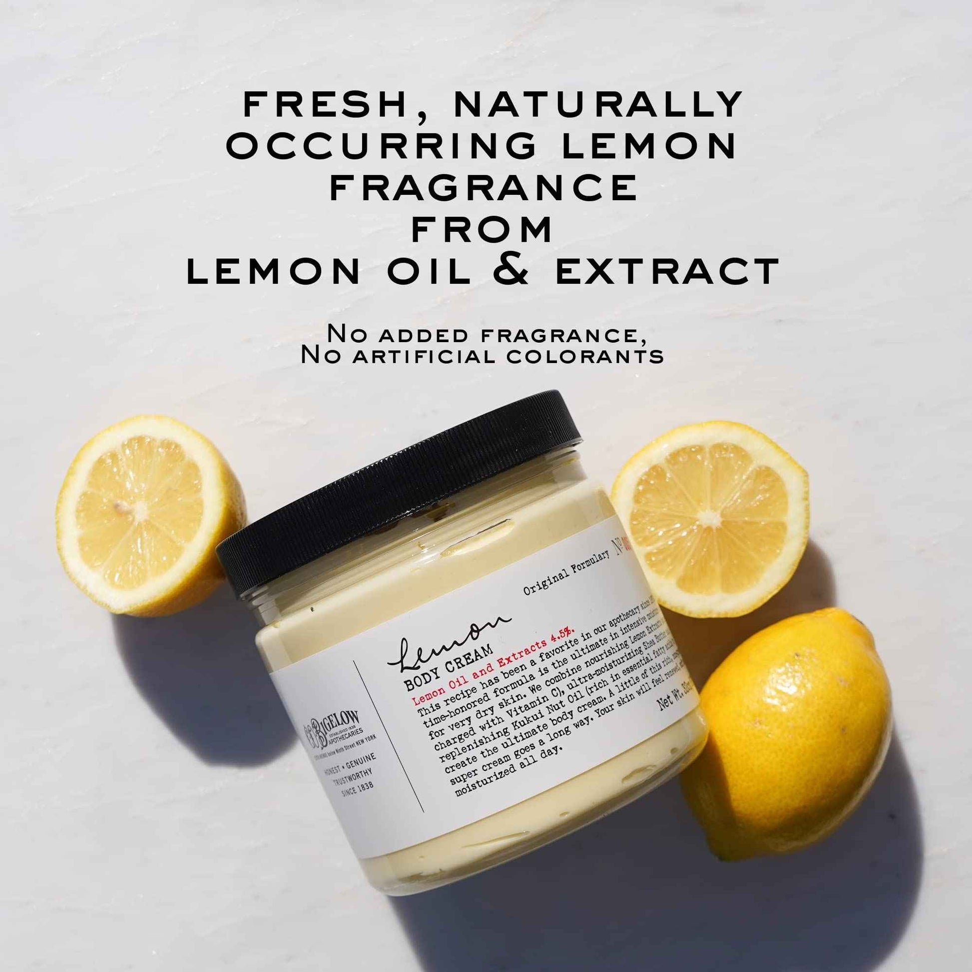 C.O. Bigelow Lemon Body Cream 8oz, Lotion for Dry Skin with Shea Butter & Lemon Extract, Moisturizing Body Lotion and Hand Treatment