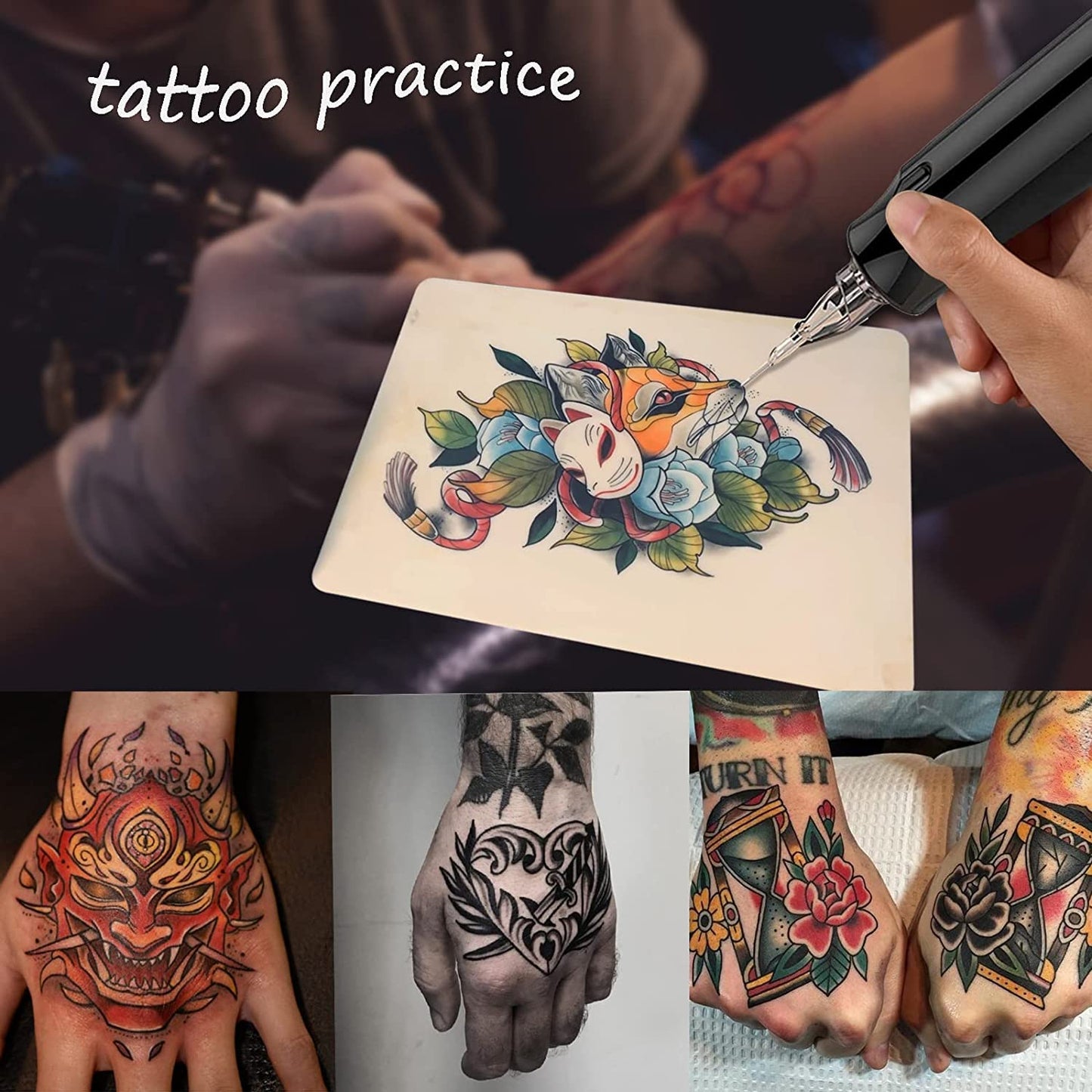 Tattoo Practice Skins 3MM with Transfer Paper - Lyuxzad 25Pcs Thick Tattoo Fake Skin and Stencil Paper Kit Includes 20Pcs Tattoo Paper and 5Pcs Double Sided Blank Tattoo Skin Practice 3mm