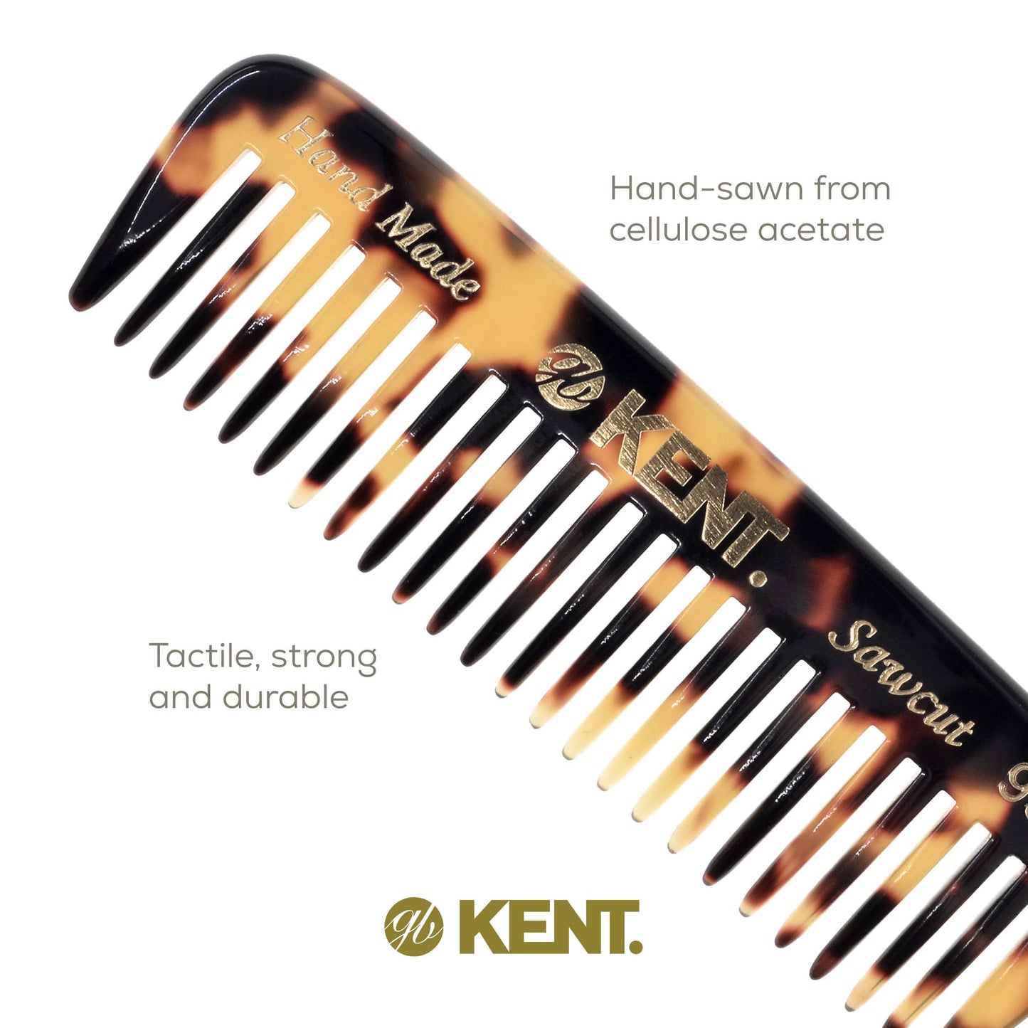 Kent 93TY Mini Beard Comb for Men, Wide Tooth Men's Comb, Mustache Comb and Beard Combs for Facial Hair, Small Pocket Sized Travel Comb, Mini Comb Detangle Comb for Beard Detangling Comb