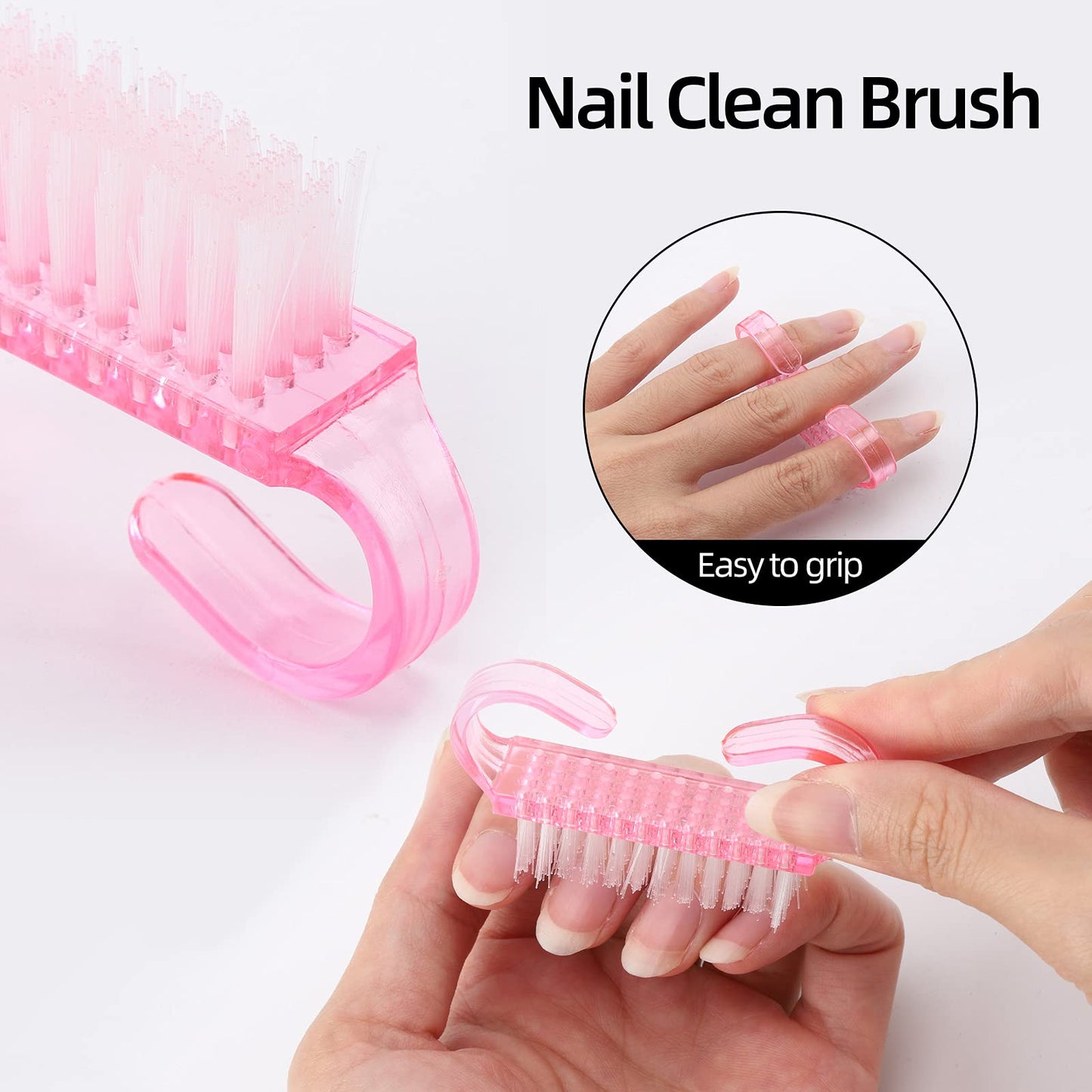 513Pcs Acrylic Nail Kit - 500Pcs Almond Clear Nail Tips with 5Pcs Nail Glues, 3Pcs Sponge Nail Files, 3Pcs 100/180 Grit Nail Files, Nail Clippers, Dust Brush