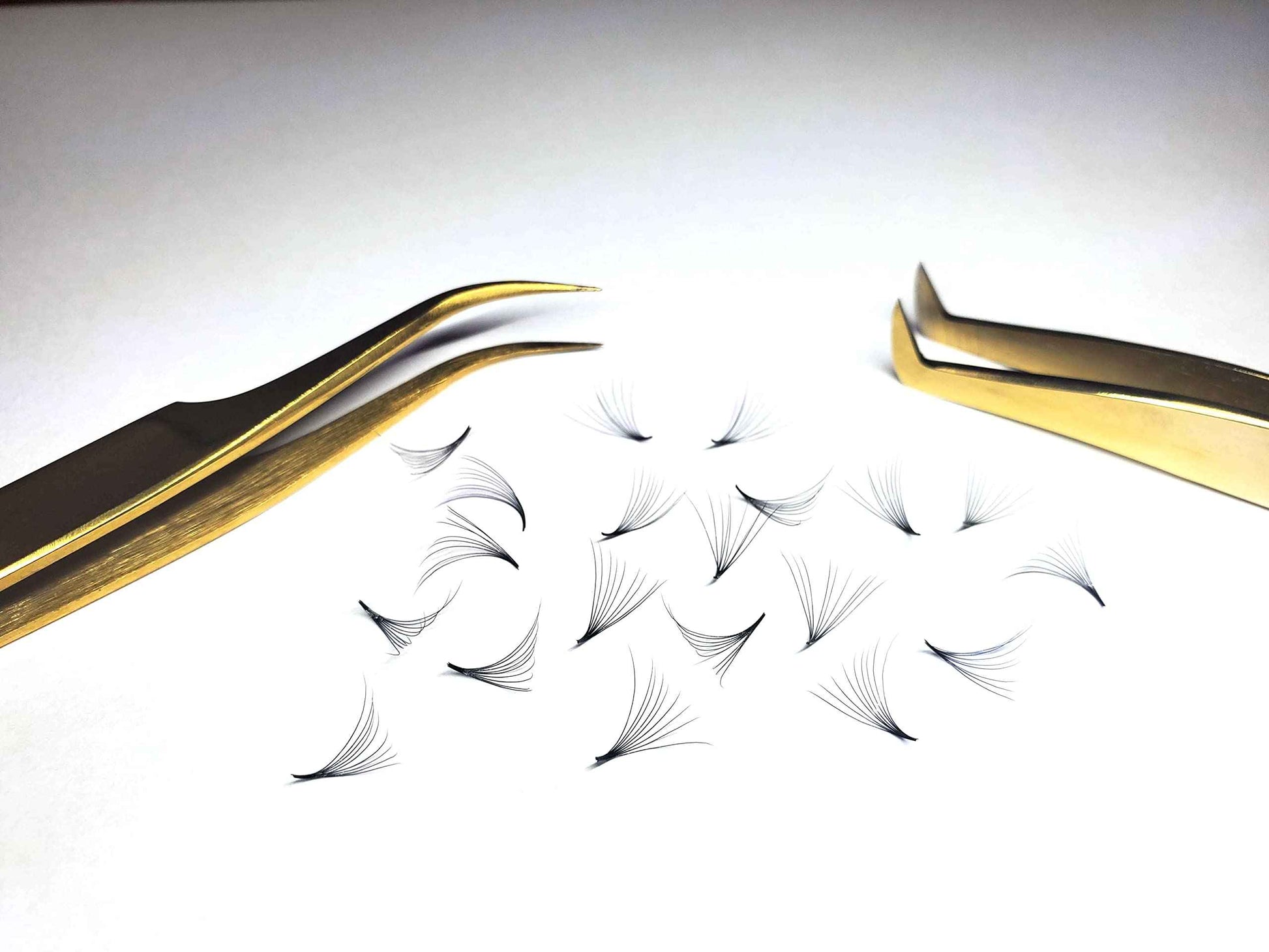 10D - 0.07 C and D Curl 1000 Premade volume fans loose Fans, Handmade eyelash extensions supplies Russian volume lash promade fan (10D - 0.07 - Curl C, 11mm)