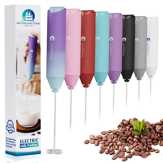 Powerful Milk Frother Handheld Foam Maker, Mini Whisk Drink Mixer for Coffee, Cappuccino, Latte, Matcha, Hot Chocolate, No Stand, North Light