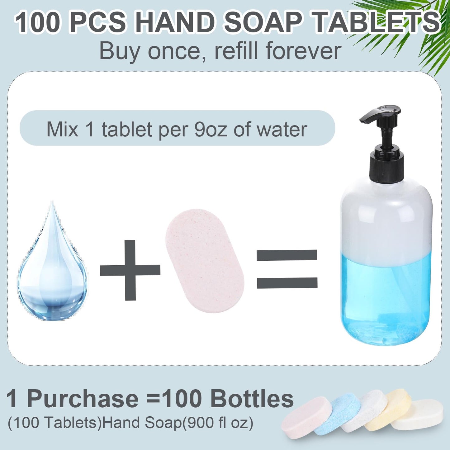 Swiffen 100 Count Foaming Hand Soap Tablet Refills Variety Fragrance Soap Refills Hand Soap Cleaning Products Makes 9 Fl oz Bottles Lemon Coconut Oceanic Lavender Rose Scented