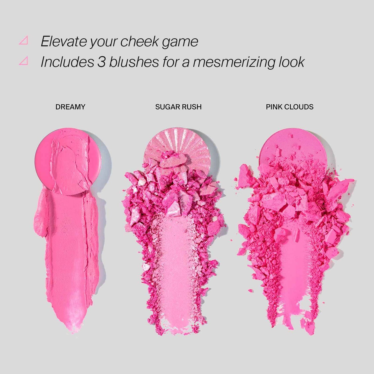 OFRA Midi Palette Cotton Candy Skies - Face Makeup Palette - 3 Pigmented Pink Blushes - Matte, Satin and Cream - Cruelty-Free Blush Palette, Highlighter Palette and Colorful Eyeshadow Palette