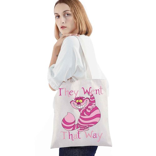 BWWKTOP Cat Cosmetic Makeup Bag Grind And Smile Gifts They Went That Way Cat Zipper Pouch Bag For Movie Fans (Went That Way TG)